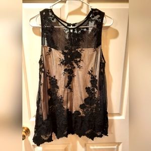 Sundays in Brooklyn for Anthropology Sleeveless Lace Embroidered Blouse size L